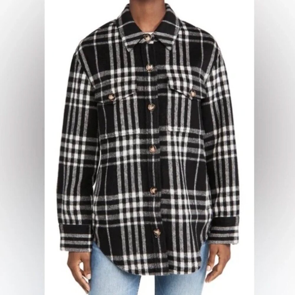 Reformation Monochrome Plaid Jacket
